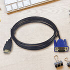 6 Ft 1.8M Hdtv Hdmi-Compatible To Vga Male Hd15 Adapter Cable For Pc Tv Df