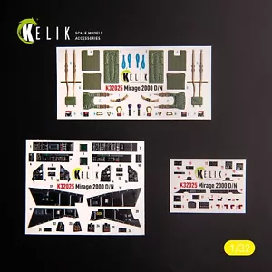 Decalcomanie 3D Dassault Mirage 2000DD/N (per kit Kitty Hawk / Zimimodel) 1:32 K32025 - Foto 1 di 11