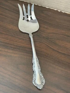REED & BARTON GEORGIAN ROSE C1941 STERLING VEGETABLE SERVING FORK 9 1/4" - Picture 1 of 5