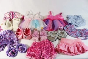 Build A Bear Workshop Clothes PJs Dresses Skirts Shoes Slippers Winter Hat Boots - Picture 1 of 12