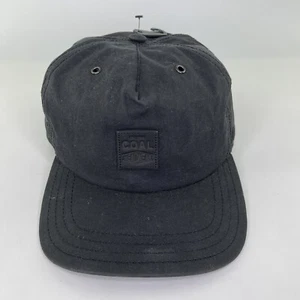 Coal Headwear Hat Strapback Canvas Cotton Black Hat Roomy Fit READ - Picture 1 of 11