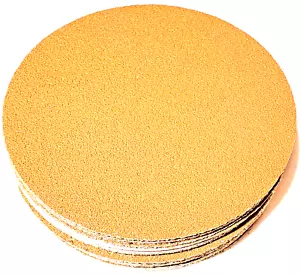 50pz 6" PSA STICK SU DISCO CARTA VETRATA 36 GRANA A/O marrone/goldline USA pollice P36 - Foto 1 di 2