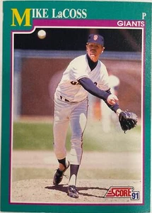 1991 Score #652 Mike LaCoss - Picture 1 of 2