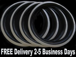 4X GARNITURES DE PNEUS MURALES 14" NOIR BLANC PORTAWALL WHITEWALL LOT DE 4 AVEC LIVRAISON DHL - Photo 1 sur 1