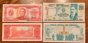 Uruguay 1967, 1986 100, 200 Pesos P-47, 66 Stempelglanz - Bild 1 von 1