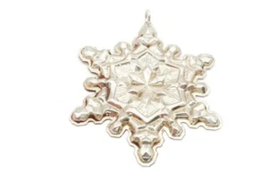 Vintage Gorham Sterling Silver 925 Snowflake Christmas Ornament 1971 - Picture 1 of 7