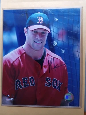 8 x 10 full color AUTOGRAPHED Photo of GABE KAPLER  Red Shirt pose Red Sox  COA - Image 1 of 3