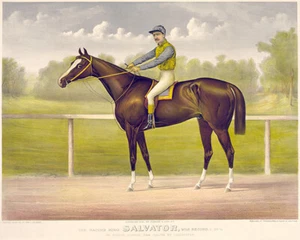 Racing King Salvator - Mile Record 1:35 - 1891 - Horse Racing Poster - Picture 1 of 1