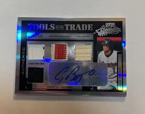 04 Absolute TOTT Craig Biggio GU Patch, Tag, Shoe, Bat AUTO Card #5/5 Astros 1/1 - Picture 1 of 4