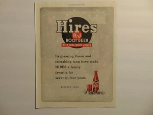 1943 HIRES R-J ROOT BEER with real Root Juices vintage art print ad - Picture 1 of 1