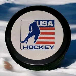 TEAM USA 🇺🇸 HOCKEY OFFICIAL PUCK INGLASCO PRO MODEL MADE IN CANADA 🇨🇦 - Bild 1 von 10