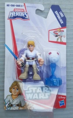 Star Wars Galactic Heroes Luke Skywalker w/ Training Remote Figure Playskool  - Image 1 of 3
