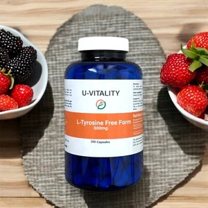 L-Tyrosine 200 caps 500mg Free Form, Mental Health, Help with Depression - Picture 1 of 4