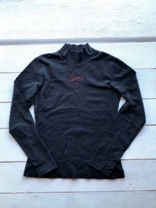 90s Jean Paul Gaultier Centre Logo Cotton Black Long Sleeve - Picture 1 of 10