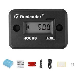 Inductive Digital Hour Meter Gauge Maintenance Reminder Engine For Lawn Tractor - Picture 1 of 9