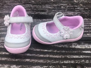 Stride Rite Girls Pink/Gray Sneakers Size 3 - Picture 1 of 9