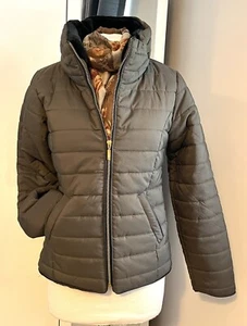 AX Paris NWT Puffer Style Jacket 8-10 Khaki Brown Women’s Padded Fitted Coat - Picture 1 of 12