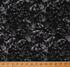 Cotton Bats Animals Mammals Caves Sounds Fabric Print by the Yard D509.34 - Picture 1 of 1