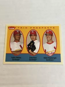2005 FLEER TRADITION YADIER MOLINA ADAM WAINWRIGHT TRIO PROSPECTS ROOKIE SP - Picture 1 of 2
