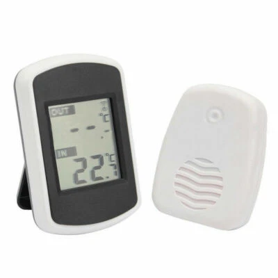 Wireless Digital Weather Thermometer Indoor Outdoor LCD Temperature Meter GL - Image 1 of 4
