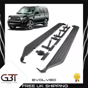 Side Steps For Land Rover Discovery 3/4 Running Boards Black/silver 2005-2015 UK - Picture 1 of 13