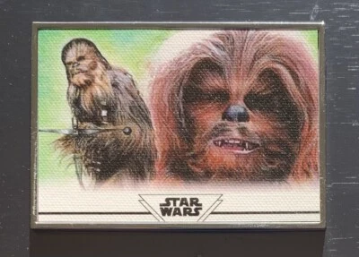 Chewbacca 2021 Star Wars Stellar Reproduction Sketch Jason Davies  /100 #59 - Image 1 of 3