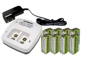 8pcs 9v LiPoly 720mAh TOP(power NiMh 3 times)+ic-29v(2bank) Li Charger*30%OFF - Picture 1 of 4