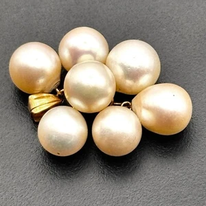 18K Gelbgold Multi-Perle Cluster Anhänger - Zeitlose Eleganz (MeK) - Bild 1 von 5