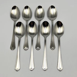 Cucharadita de acero inoxidable Wallace contorno de punta de vieira brillante 18/10 cubiertos 6-1/2 8 piezas - Imagen 1 de 7
