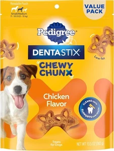 Pedigree Dentastix Chewy Chunx Small & Medium Dog Treats Chicken Flavor, 13.5 oz - Picture 1 of 8