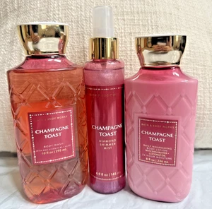 Bath & Body Works Champagne Toast Set 3 Shimmer Mist, Body Wash, Bodylotion NEU - Bild 1 von 6