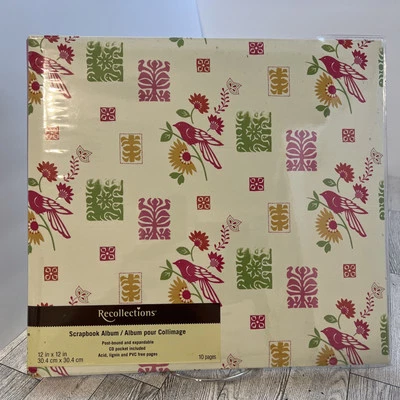 Pink Bird Recollections 12" x 12" carga superior álbum de recortes ventana Foto 1 de 4