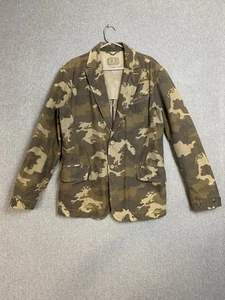 Diesel Camouflage Blazer Size XL Khaki Beige Military Patches - Picture 1 of 17