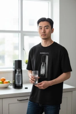 NUEVO Máquina de agua con gas SodaStream Terra negra 17" x 5" x 7,9" encimera efervescencia Foto 1 de 4