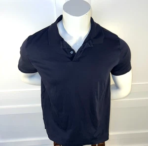 Banana Republic - Polo Shirt Men's L Navy Blue Short Sleeve 2 Button Collar - Picture 1 of 12