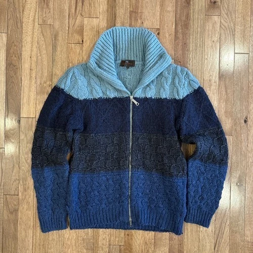 Suéter Etro Milano Hecho en Italia Cremallera Completa Tejido Mezcla Alpaca S Foto 1 de 1