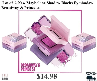 Maybelline shadow Blocks BROADWAY & PRINCE ST Lot Of 2 - Image 1 of 2
