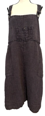 De Colección Vestido Mono Lino Púrpura Jeanne Engelhart Lino Vestido Jersey Talla L Foto 1 de 4