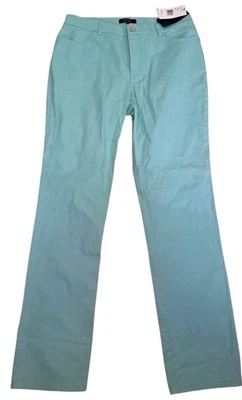 Pantalones para mujer Lafayette 148 NY Bubble talla 10 verde menta informales pierna recta nuevos con etiquetas Foto 1 de 4