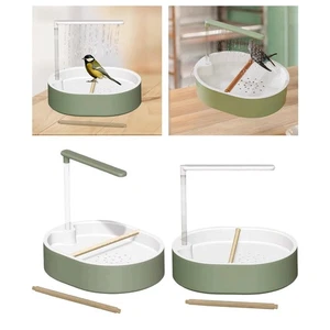Bird Automatic Bath Shower Box Budgie Toy Indoor Lovebird Parrot Bathtub - Picture 1 of 9