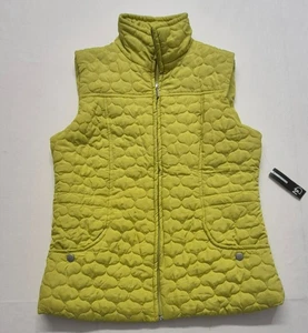 NUEVO CON ETIQUETAS New Direction Mujer Verde Guisante Cremallera Completa Chaleco Abombado Talla Bolsillos S - Imagen 1 de 12