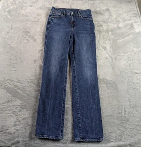 AYR Jeans Donna 27L Blu The Legend Gamba Dritta Elasticizzato Denim L.A Made USA - Foto 1 di 12