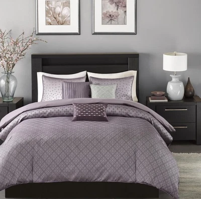 Juego de funda nórdica geométrica Biloxi microfibra ultra suave peso ligero Foto 1 de 4