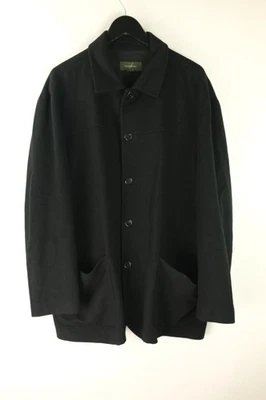 ERMENEGILDO ZEGNA Mens Sz XL IT54 US44 Black 100% Cashmere Overcoat Patch Pocket - Image 1 of 4