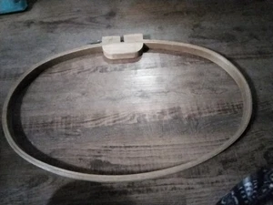 Wood Embroidery Flexi Hoop Large Oval 27" X 16" The Gibbs Mfg. Made In USA - Picture 1 of 8