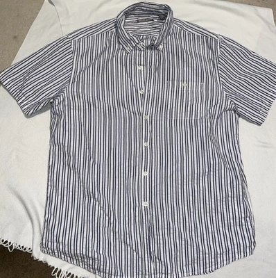 Michael Bastian Striped Short-Sleeve Shirt - Size L - Image 1 of 4