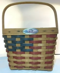Longaberger 1998 Americana 25° Anniversario Cestino Monomanico Firmato - Foto 1 di 7