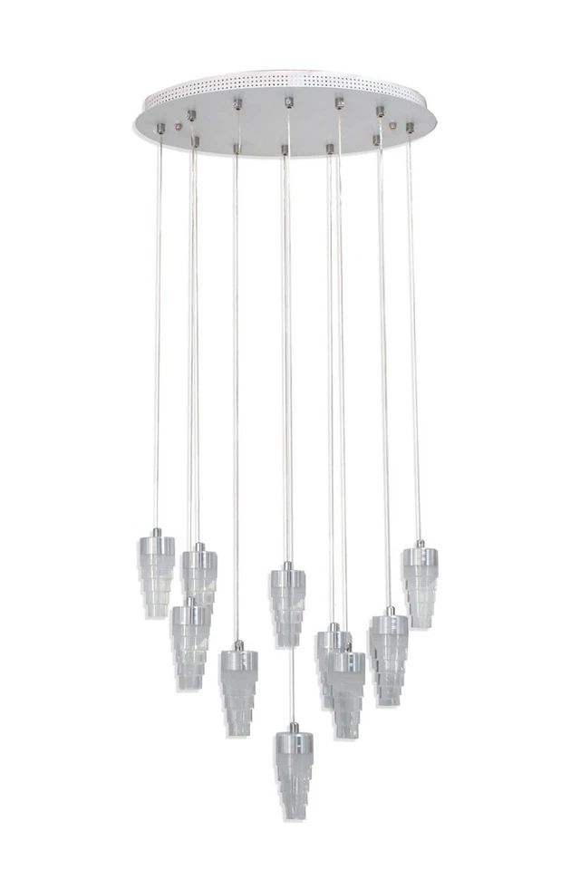 Lampadario soffitto sospensione led 41w plafoniera con bicchieri lampada B30 - Immagine 1 di 1