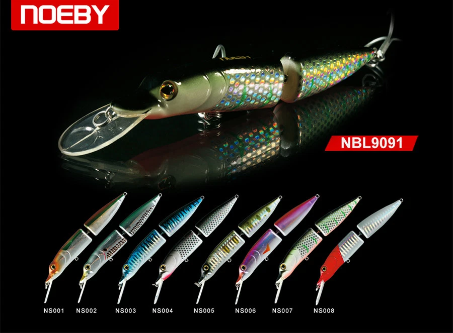 Noeby leurre pêche articulé mer rivière imitation brochet 12cm 15,5g couleur 005 - Photo 1/1