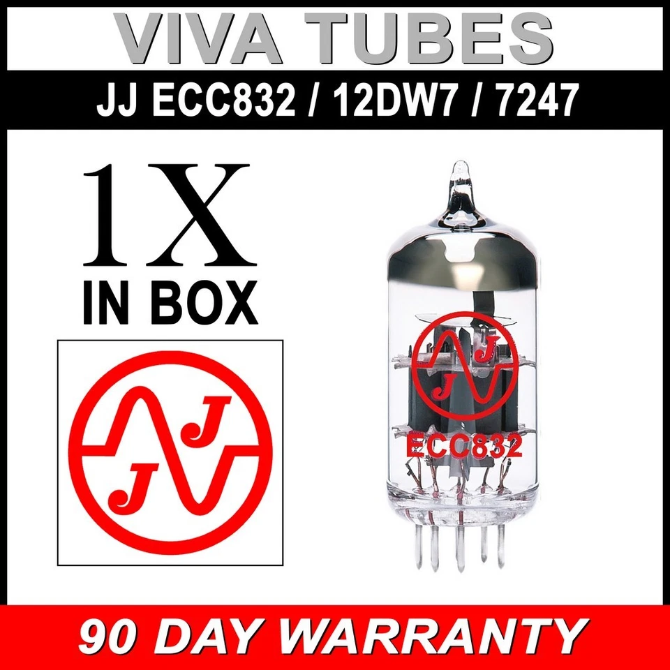 Tubo de vacío probado de ganancia JJ 12DW7 / ECC832 / 7247 - Nuevo Foto 1 de 1